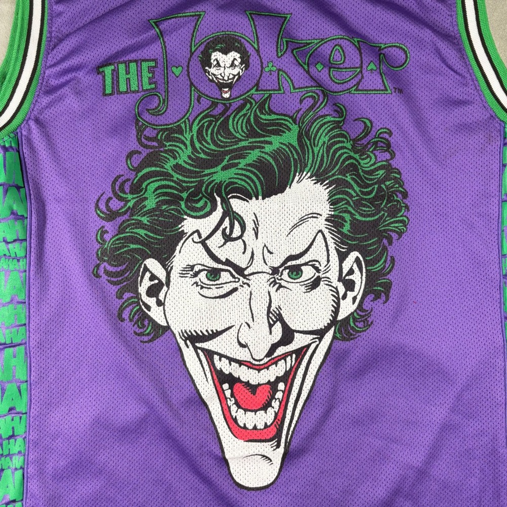 DC Comics Originals The Joker Basketball Jersey Purple Green Large HAHA 00 - Picture 2 of 6
